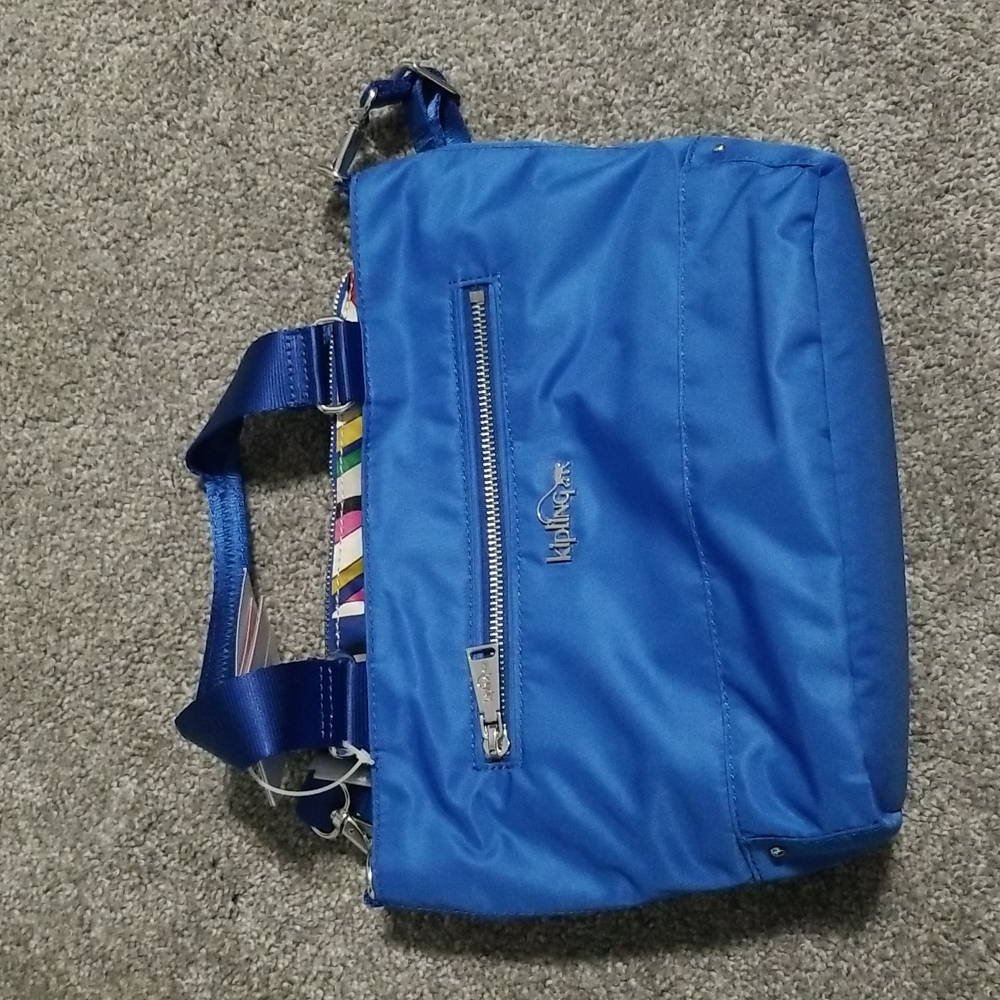 Authentic Kipling Adelina Crossbody in Cold Blue Brightside Multi Mix Purse